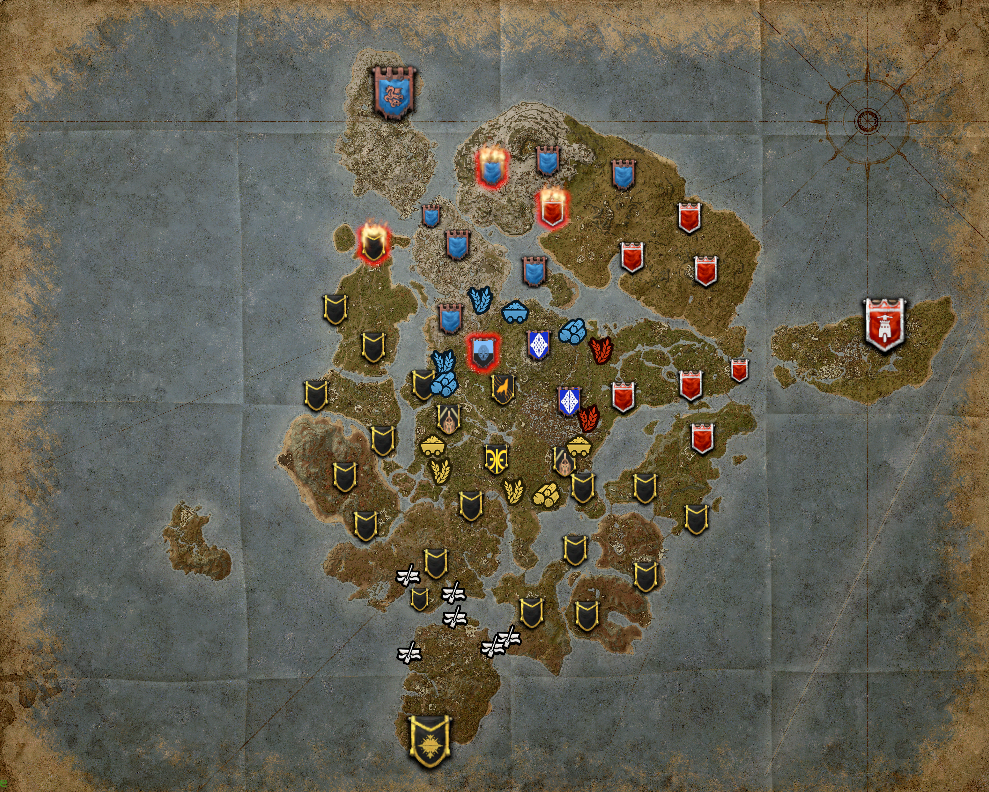Mapa del mundo de Gloria Victis (Stoneholm)